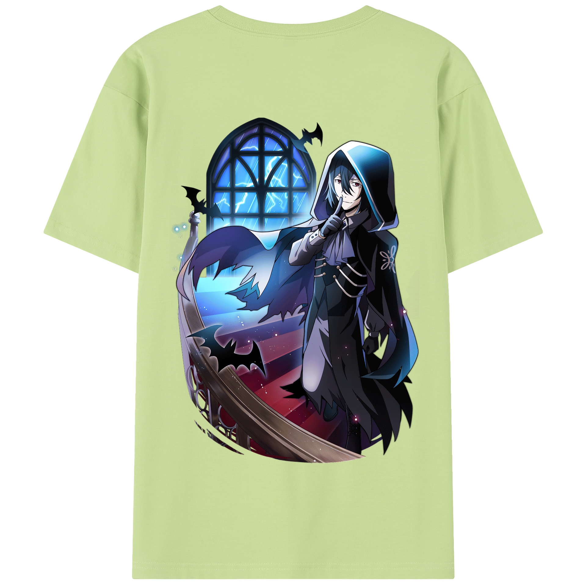 （画像用） 文豪ストレイドッグス Bungo Stray Dogs 綿100％半袖Tシャツ（背面プリント）